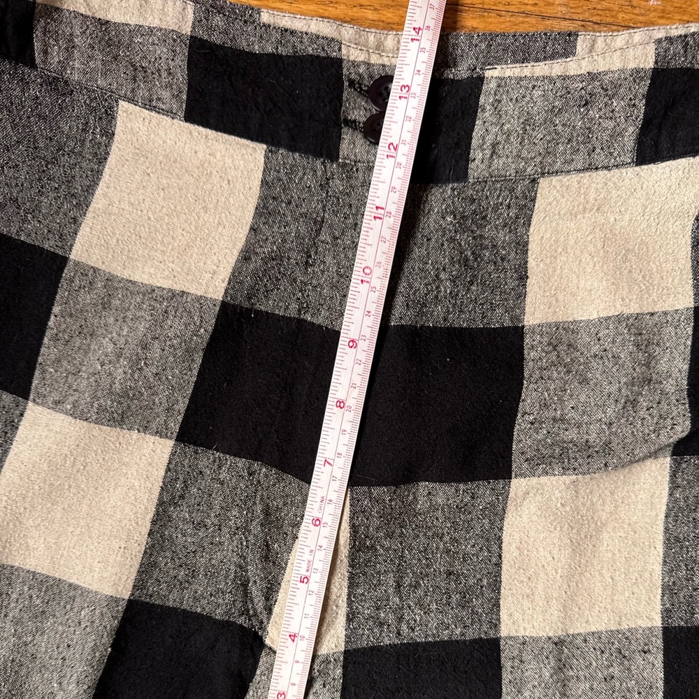Straight Leg Plaid Pants in Black & White - Picture 7 of 8